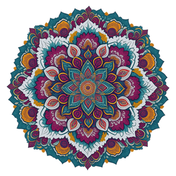 Mandala Design, Colorful Mandala Design, AI Generated png
