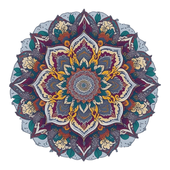 Mandala Design, Colorful Mandala Design, AI Generated png