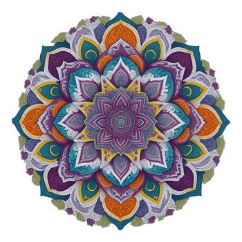 Mandala Design, Colorful Mandala Design, AI Generated png