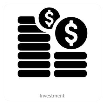 Investment and finance icon concept vector