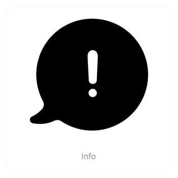 Info and information icon concept vector