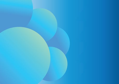 Abstract blue background with circles. Vector illustration
