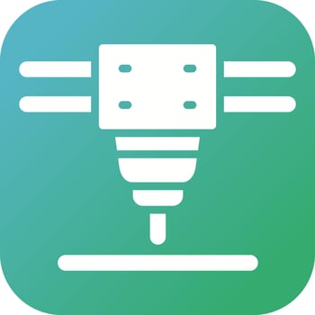 Laser Cutting Machine Vector Icon