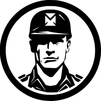 Army - Minimalist and Flat Logo - Vector illustration