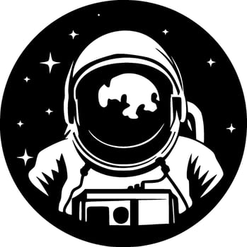 Astronaut - Minimalist and Flat Logo - Vector illustration
