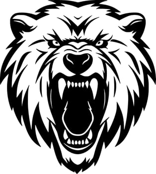 Bear - Minimalist and Flat Logo - Vector illustration