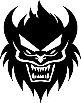 Beast, Black and White Vector illustration