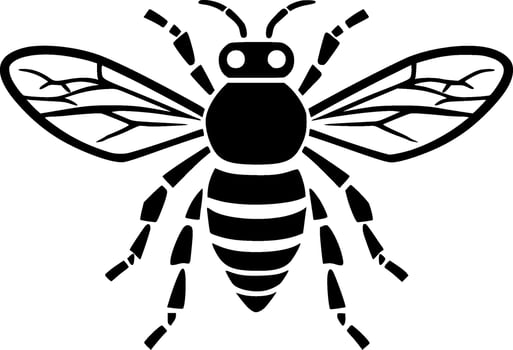 Bee, Minimalist and Simple Silhouette - Vector illustration