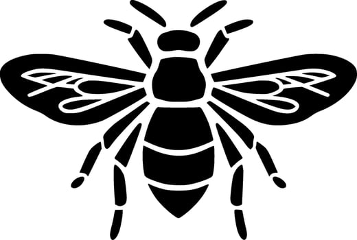 Bee, Minimalist and Simple Silhouette - Vector illustration