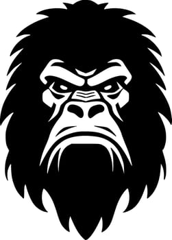 Bigfoot - Black and White Isolated Icon - Vector illustration