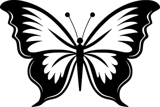 Butterfly, Minimalist and Simple Silhouette - Vector illustration