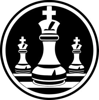 Chess, Minimalist and Simple Silhouette - Vector illustration