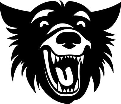 Dog, Black and White Vector illustration