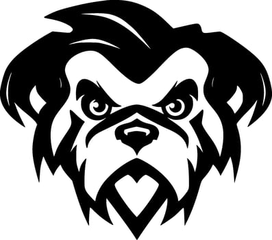 Dog - Black and White Isolated Icon - Vector illustration