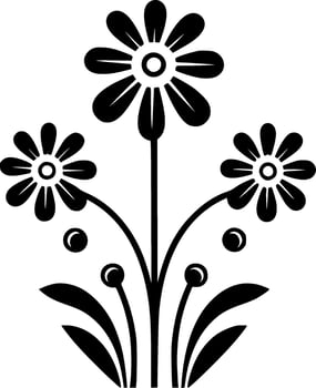 Flower, Minimalist and Simple Silhouette - Vector illustration