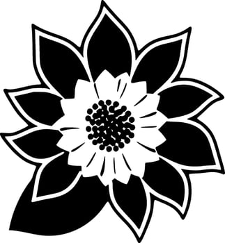 Flower, Minimalist and Simple Silhouette - Vector illustration