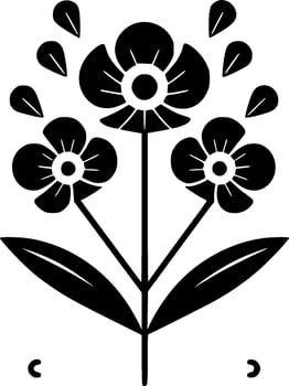 Flowers, Minimalist and Simple Silhouette - Vector illustration