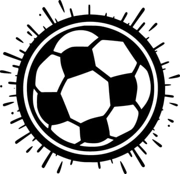 Football, Black and White Vector illustration