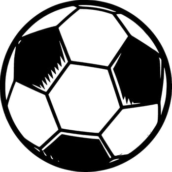 Football, Minimalist and Simple Silhouette - Vector illustration
