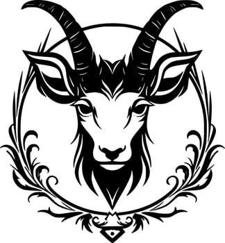 Goat - Minimalist and Flat Logo - Vector illustration