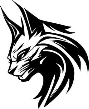 Wildcat - Black and White Isolated Icon - Vector illustration