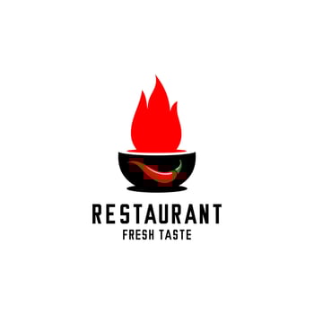 vector design of a restaurant bowl with a white background