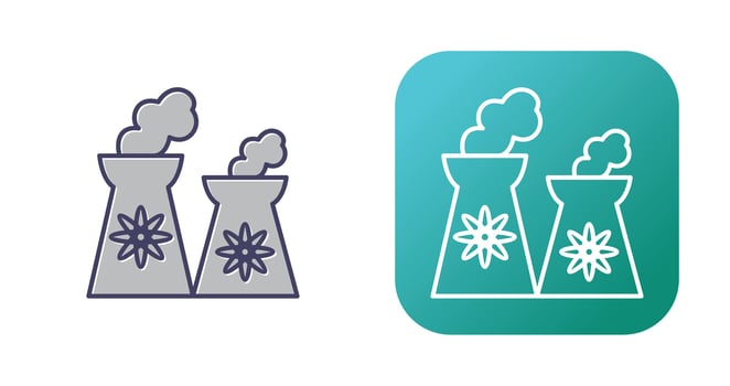 Nuclear Plant Vector Icon