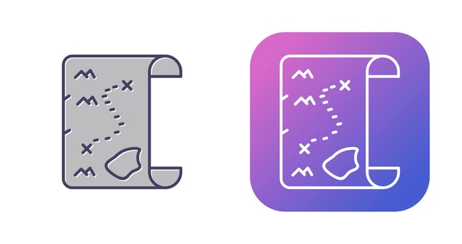 Pirate Map Vector Icon