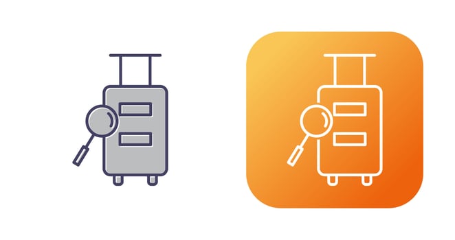 Luggage Inspection Vector Icon
