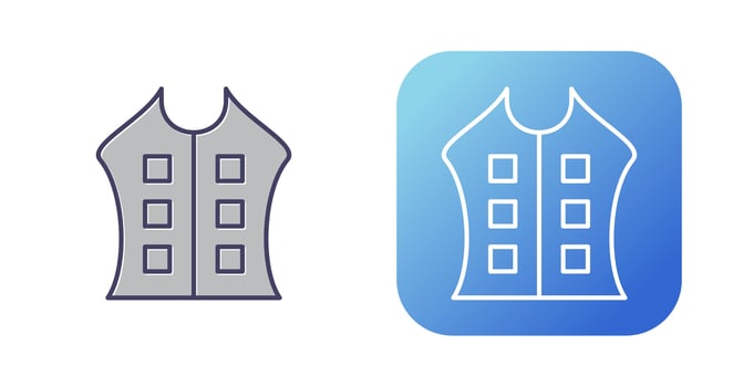 Bullet Proof Vest Vector Icon