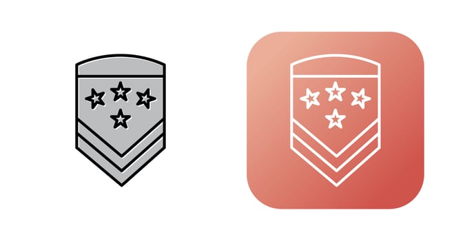 Military Badge Vector Icon