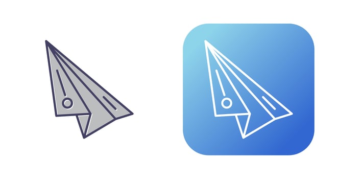 Paper Plane Vector Icon