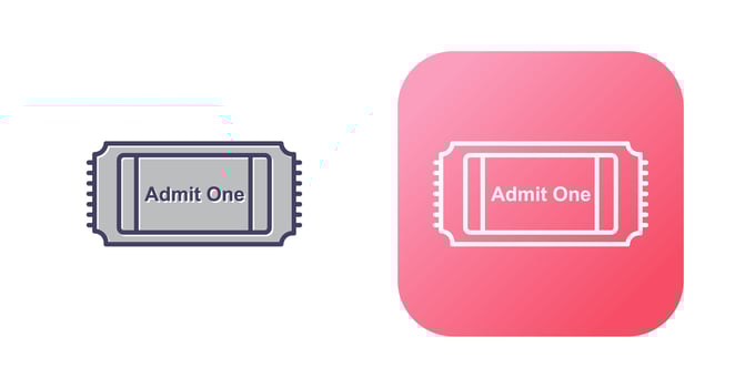 Movie Ticket Vector Icon