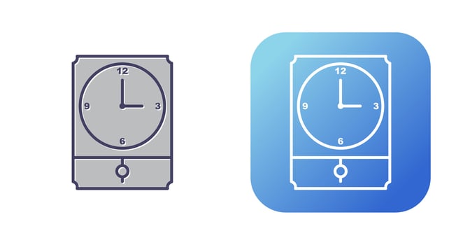 Large Clock Vector Icon