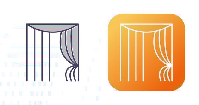 Curtains Vector Icon