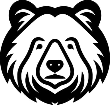 Bear - Black and White Isolated Icon - Vector illustration