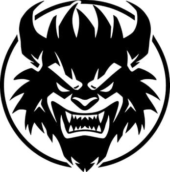 Beast, Black and White Vector illustration
