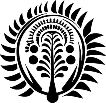 Boho - Black and White Isolated Icon - Vector illustration