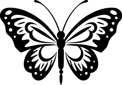 Butterfly, Minimalist and Simple Silhouette - Vector illustration