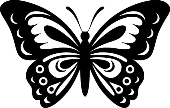 Butterfly, Minimalist and Simple Silhouette - Vector illustration