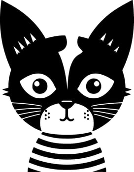 Cat - Minimalist and Flat Logo - Vector illustration