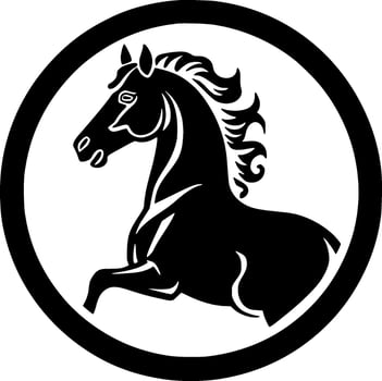 Chess - Black and White Isolated Icon - Vector illustration