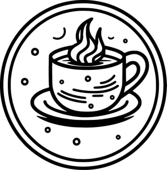 Coffee - Black and White Isolated Icon - Vector illustration