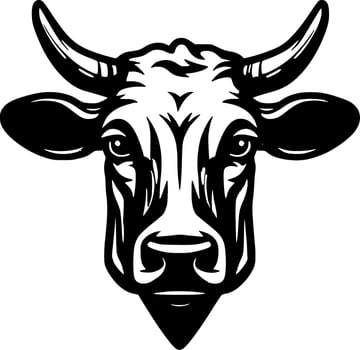 Cow - Minimalist and Flat Logo - Vector illustration