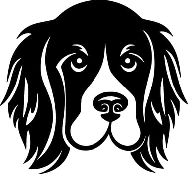 Dog, Black and White Vector illustration