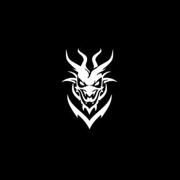 Dragon, Minimalist and Simple Silhouette - Vector illustration