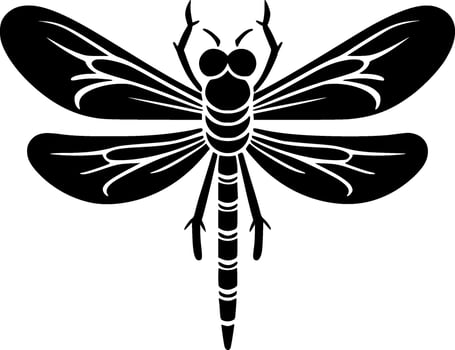 Dragonfly, Minimalist and Simple Silhouette - Vector illustration