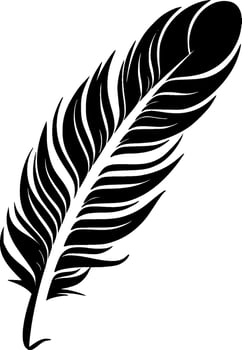 Feather - Minimalist and Flat Logo - Vector illustration