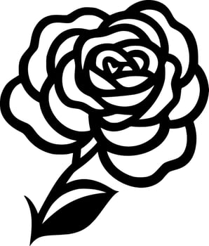 Flower, Minimalist and Simple Silhouette - Vector illustration