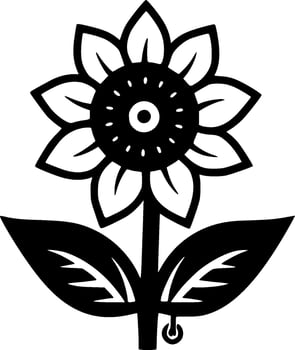 Flower, Minimalist and Simple Silhouette - Vector illustration